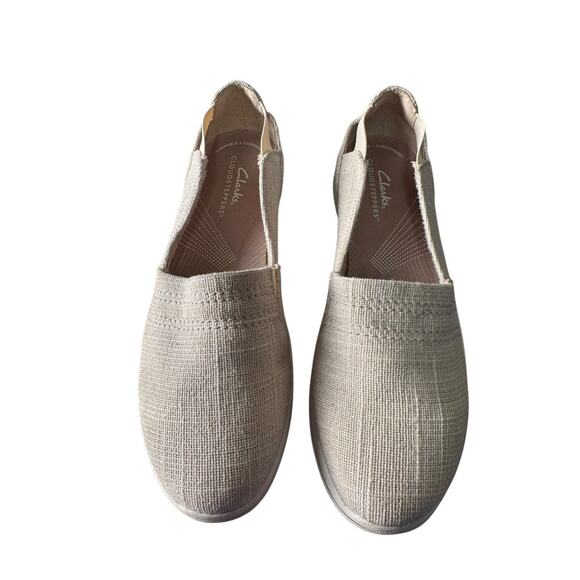 Clarks Womens Sz 7M Cloud Steppers Breeze Step II Shoe Natural Interest Slip On - Picture 2 of 12